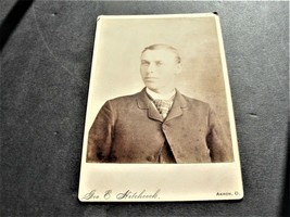 Victorian 1890&#39;s - Handsome Young Man - Cabinet Card Photo Co., Akron, Ohio. - £6.79 GBP