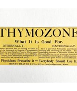 Thayer&#39;s Thymozone Medicine 1894 Advertisement Victorian Medical 3 ADBN1L - $367.32 MXN