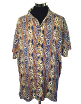 Natural Issue Island Casual Men&#39;s Size 3X Aloha Hawaiian Multicolor Geometric - £17.36 GBP