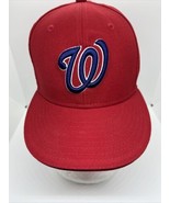Washington Nationals New Era Red MLB 59Fifty Fitted Hat 7 1/2 Wool Blue ... - £26.41 GBP