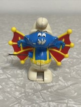 Vtg 1982 GALOOB Smurf Peyo Hang Glider Wings Wind-up Toy. Walking. Cartoon - £7.60 GBP