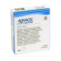 Aquacel Extra Hydrofiber Dressing 5cm x 5cm x10 (Ulcers, Post-Op, Burns) - £18.17 GBP