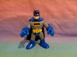 Imaginext DC Comics Super Friends Batman Figure Blue Gray w/ Black Cape ... - £1.97 GBP