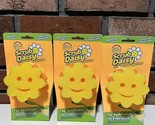 3 Scrub Daddy Scrub Daisy Dishwand System Sunflower Replacement Heads New - $74.25