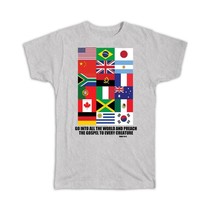 Go into All the World : Gift T-Shirt Christian Religious Catholic Jesus - £19.97 GBP+