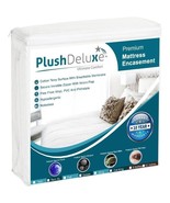 Full PlushDeluxe Premium Mattress Encasement  Zipped Waterproof BedCover... - £25.14 GBP
