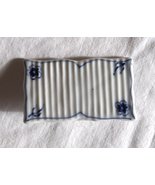  Vintage Lillian Vernon 6 Blue and White Floral Place Cards Set  Porcelain - £11.71 GBP
