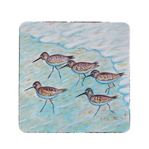 Betsy Drake Sandpipers Coaster Set of 4 - £27.58 GBP