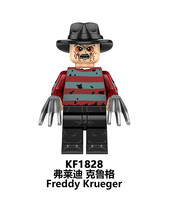 Halloween Horror Series Freddy Krueger KF1828 Building Minifigure Toys - £2.74 GBP