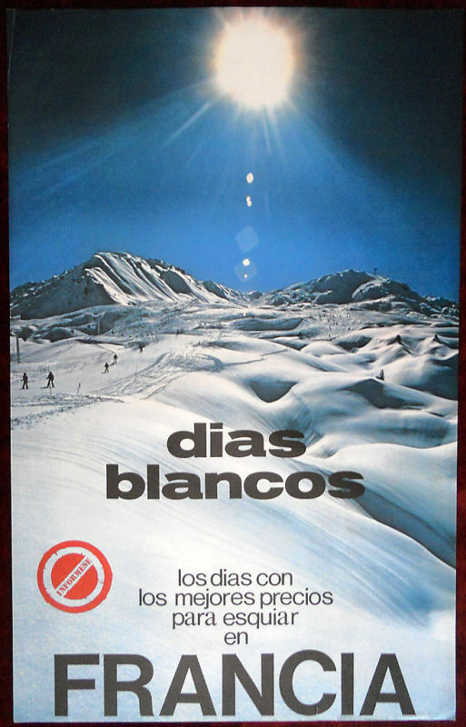 Primary image for Original Poster France Sun Snow Ski Sport Mountain Sports Vintage