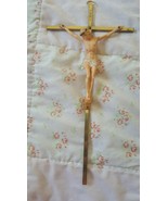 10&quot; Bronze and Plastic Wall Crucifix Jesus on the Cross  INRI - £7.75 GBP
