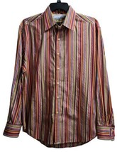 Robert Graham Mens Size XL Button Down Shirt Multicolor Stripe Long Sleeve Used - $75.23