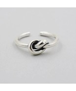 Craft 925 Sterling Silver Jewelry Atmosphere Retro Simple Silver Love Kn... - $10.99