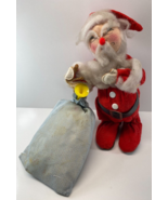 Vintage Christmas Silly Santa Claus Toy Bag 1950s Shelf Figure 10.5 in J... - $67.22 CAD