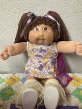 Vintage Cabbage Patch Kid Girl Second Edition Brown Hair Brown Eyes Head Mold #2 - £152.54 GBP