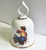 Bell Friend in Need Wonderful World of Norman Rockwell Porcelain 1979 - $9.95