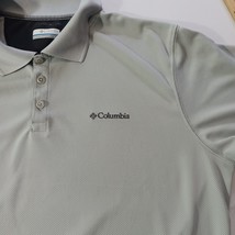 Columbia Omni Wick Men's Gray Pullover Polo Shirt Size Large Short Sleeve Solid image 4