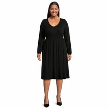 Terra &amp; Sky Women&#39;s Smock Waist Dress with Long Sleeves Size 2X (20W-22W) - $21.77