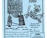 The Crab Shack Seafood Restaurant Menu Gandy Blvd St Petersburg Florida - $13.86