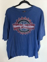Harley Davidson Motorcycle Orlando Florida Blue Shirt 3XL Biker - £14.62 GBP