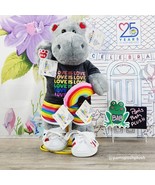 Build A Bear Pride HIPPO Rainbow Shirt Shorts LGBTQ Love is Love Plush - $87.50