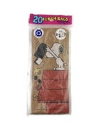 Vintage Snoopy Lunch Bags 20 Sacks Woodstock Brown Paper Color Print 12”... - $13.42 CAD
