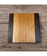 Handcrafted Cutting Board 12x12 Cherry and Walnut Sleek Modern Rustic Ki... - $828.12 MXN