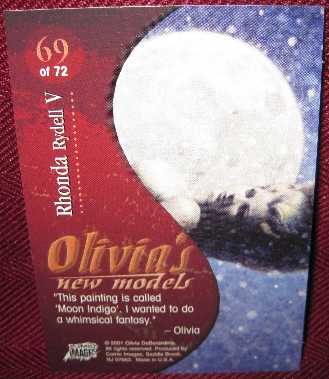 2001 COMIC IMAGES OLIVIA'S NEW MODELS #69 RHONDA RYDELL V - Trading