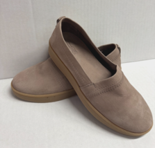 MIZ MOOZ WOMEN'S SLIP ON SUEDE PLATFORM FLATS TAUPE  37EU / 7US  # K-22 - $29.95