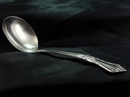 Wm A Rogers Oneida Valley Rose Gravy Cream Ladle 6.5in Floral Silverplate - £13.70 GBP