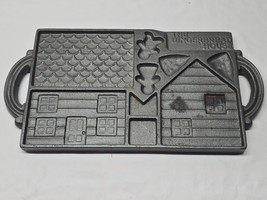 JOHN WRIGHT Cast Iron Gingerbread House Mold - Double Sided 1985  - NEVE... - $38.38