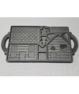 JOHN WRIGHT Cast Iron Gingerbread House Mold - Double Sided 1985  - NEVE... - €32,92 EUR