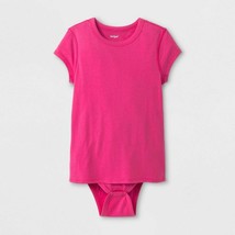 Cat &amp; Jack Girls&#39; Adaptive Short Sleeve Bodysuit, Hot Magenta Pink, M (7... - $8.09