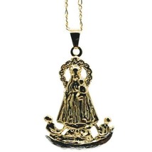 18k Virgen Caridad Del Cobre Our Lady of Charity Yoruba Pendant Necklace... - £10.89 GBP