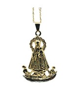 18k Virgen Caridad Del Cobre Our Lady of Charity Yoruba Pendant Necklace... - £10.87 GBP