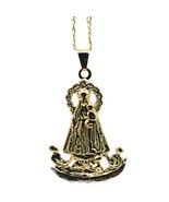 18k Virgen Caridad Del Cobre Our Lady of Charity Yoruba Pendant Necklace... - $19.01 CAD