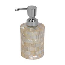 HANDTECHINDIA Mother of Pearl Refillable Hand Soap Dispenser Dish Soap B... - $33.17