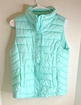 Gap Womens Sz S Puffy Vest Jacket Blue coat Quilted Puffer - £13.20 GBP