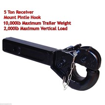 5 Ton Receiver  Haul Tow Mount Pintle Hook  2&quot; Receiver HD Forge Steel 14-1/2&quot;L - $68.24