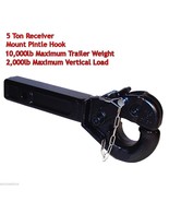 5 Ton Receiver  Haul Tow Mount Pintle Hook  2&quot; Receiver HD Forge Steel 1... - £53.98 GBP