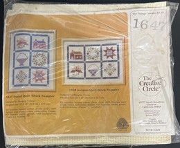 Vtg 1985 Sealed Cross Stitch Kit Pastel Quilt Block Sampler Creative Cir... - $16.82
