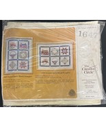 Vtg 1985 Sealed Cross Stitch Kit Pastel Quilt Block Sampler Creative Cir... - €14,40 EUR