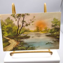 Antique Luxographie Postcard, Noyer Landscape 91 Gilded Edge, Divided Ba... - £13.92 GBP