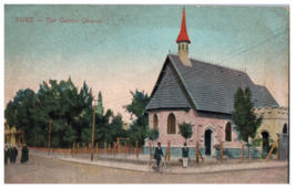 Catholic Church Suez Egypt Postcard - £5.30 GBP