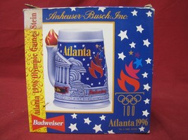 1996 Atlanta Olympics Budweiser Beer Stein NEW in Box with Certificate Licensed - $29.69
