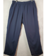 Talbots Cropped Pants Women Petite 8 Navy 100% Tencel Slash Pocket Elast... - £10.99 GBP