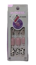 KISS imPRESS No Glue Mani Press On Nails &quot;One Chance&quot; Cow Print Rodeo FAIR - $12.99