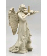 Lenox Angel Figurine Playing Violin Ivory &amp; Gold Accents Elegant Collect... - $39.99
