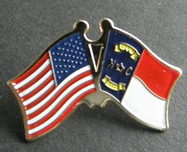 North Carolina Usa Combo State Flag Lapel Pin Badge 1 Inch - £4.44 GBP