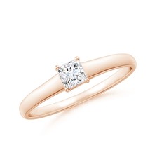 ANGARA Lab-Grown Ct 0.25 Princess-Cut Diamond Engagement Ring in 14K Sol... - £438.07 GBP